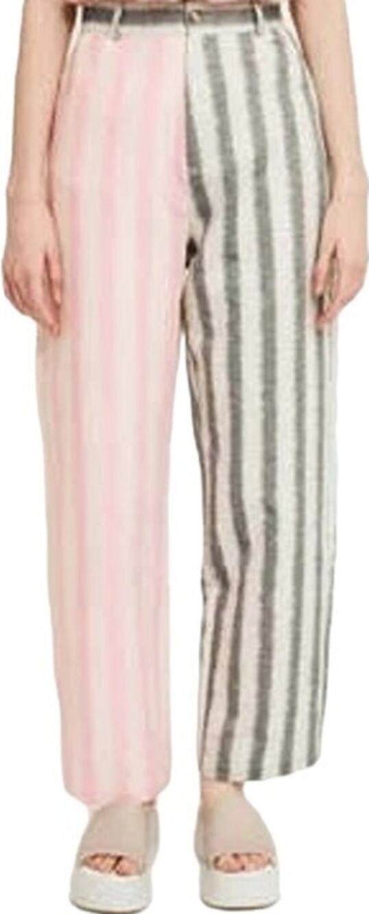 Anthropologie Rita Row Garon Trouser Striped Colorblock Baggy Organic Cotton S